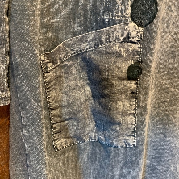 Jess & Jane gray dress cotton made in USA pockets size small artsy boho festival - Picture 10 of 16